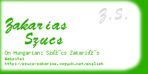 zakarias szucs business card